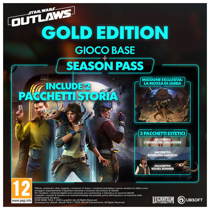 Ubisoft, Star Wars Outlaws Gold Edition, Nintendo Switch 2, Multilingua