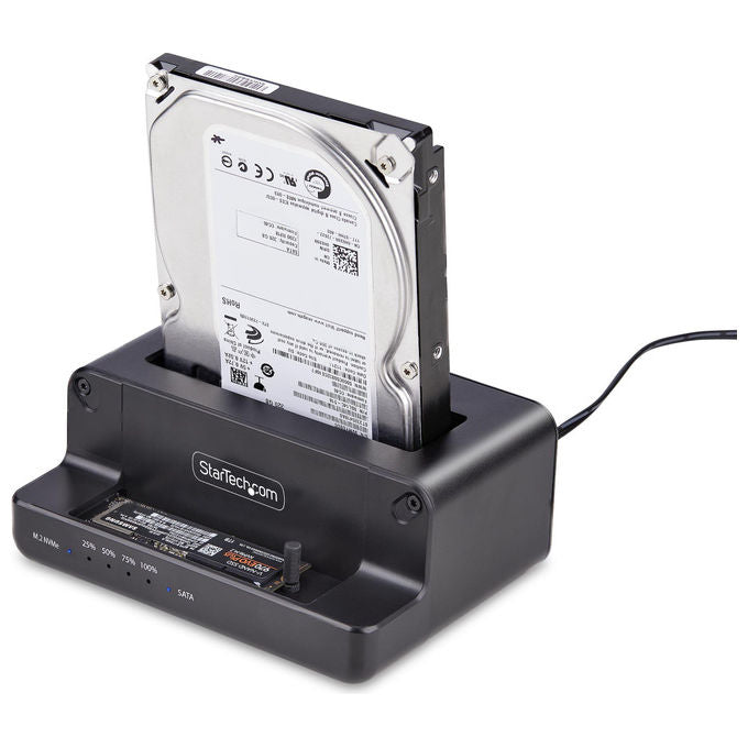 StarTech.com, Duplicatore SSD, M.2 NVMe a 2.5-3.5 SATA, Clonatore Autonomo, Bidirezionale, Doppio Slot