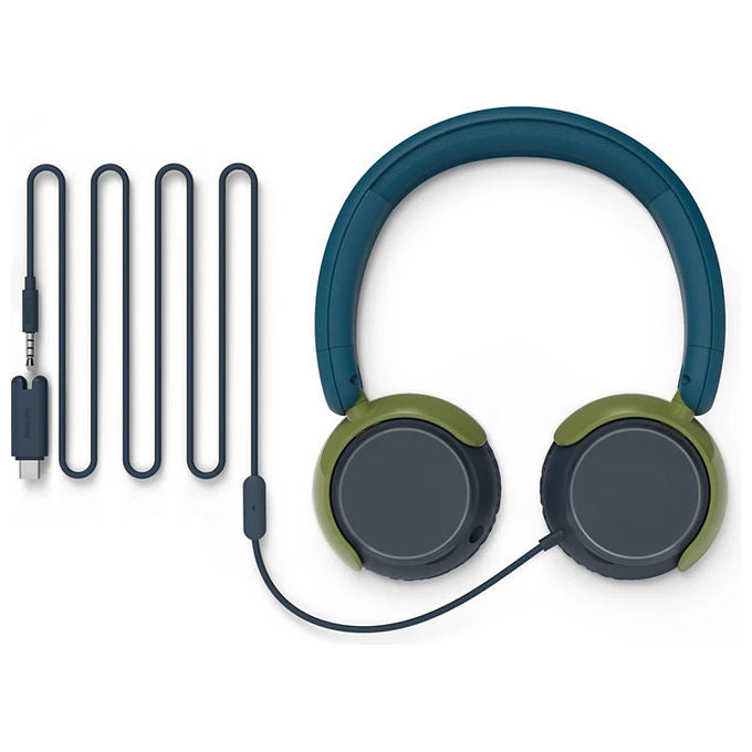 Philips TAK2000CT-00 Cuffie Cablate A Padiglione Musica e Chiamate USB-C Blu Verde Grigio