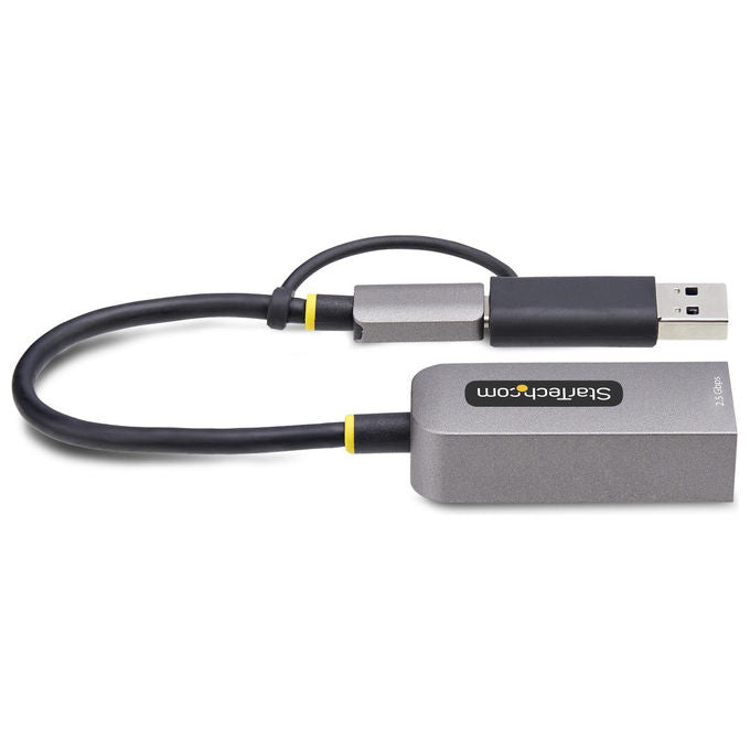 StarTech.com U2GA-USB-C-ETHERNET Adattatore di Rete USB-C a RJ45 2.5GbE NBASE-T con Adattatore USB-A incluso colore Grigio