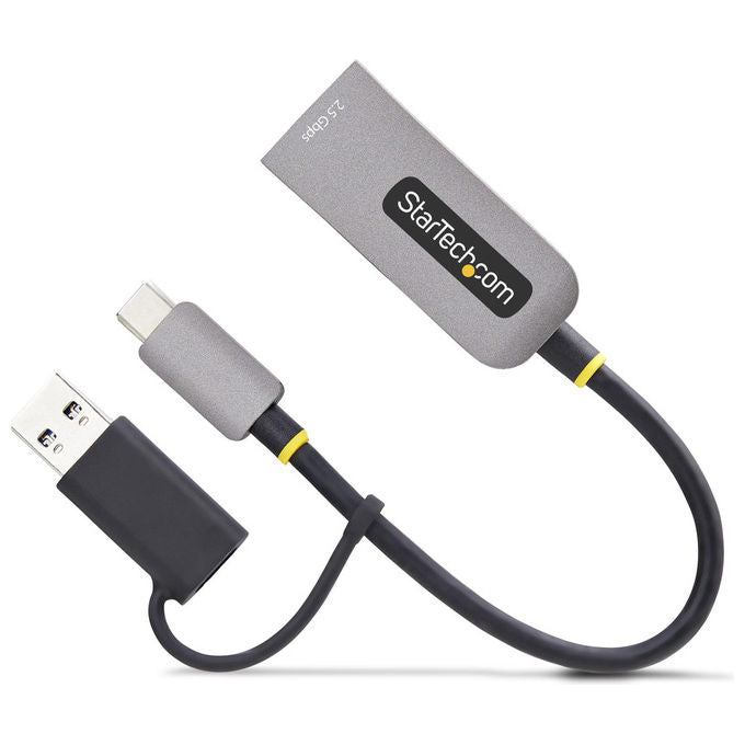 StarTech.com U2GA-USB-C-ETHERNET Adattatore di Rete USB-C a RJ45 2.5GbE NBASE-T con Adattatore USB-A incluso colore Grigio
