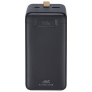 Rivacase VA1084 Powerbank 40000 mAh 148 Wh PD 65W Quick Charge 3.0 Display LCD 2x USB-C colore Nero