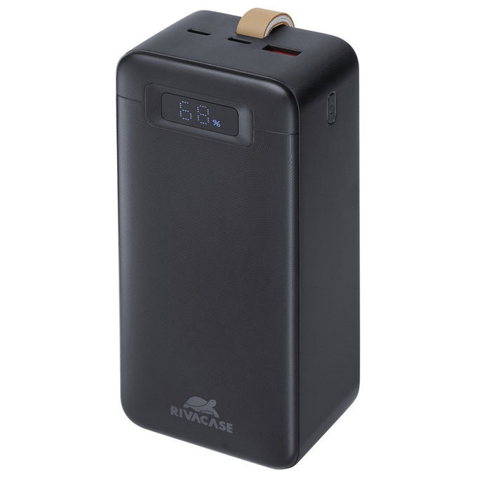 Rivacase VA1084 Powerbank 40000 mAh 148 Wh PD 65W Quick Charge 3.0 Display LCD 2x USB-C colore Nero