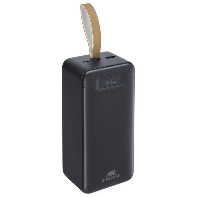 Rivacase VA1084 Powerbank 40000 mAh 148 Wh PD 65W Quick Charge 3.0 Display LCD 2x USB-C colore Nero