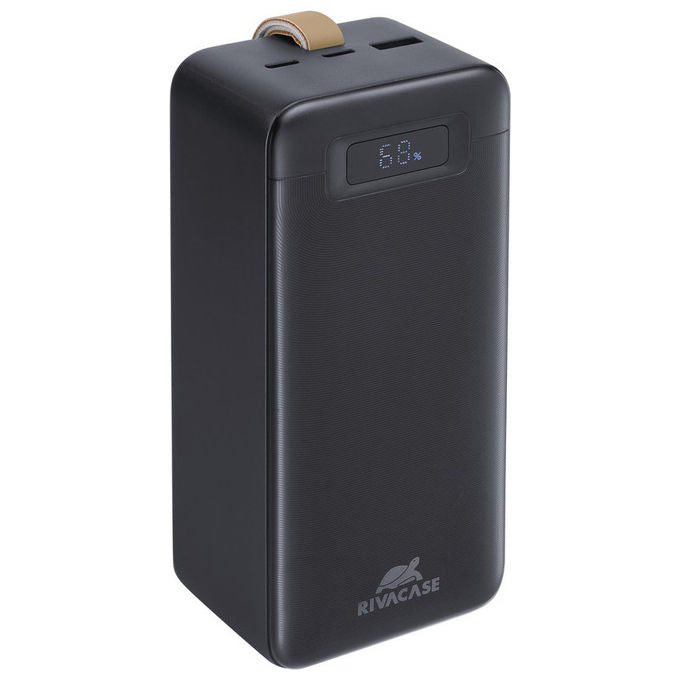 Rivacase VA1084 Powerbank 40000 mAh 148 Wh PD 65W Quick Charge 3.0 Display LCD 2x USB-C colore Nero