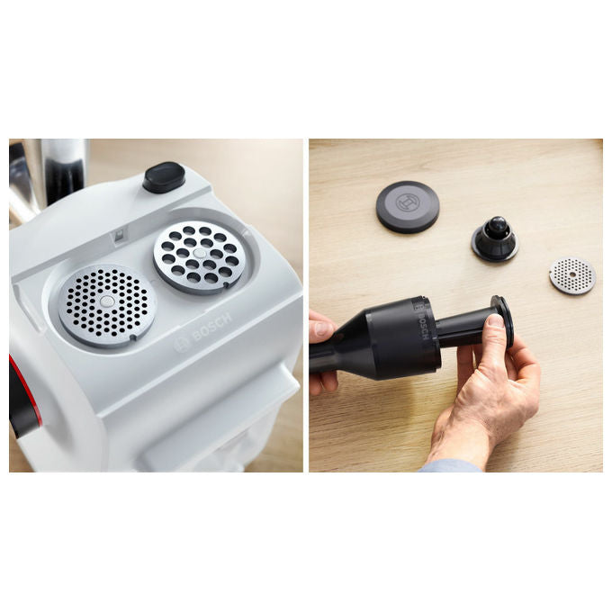 Bosch MFWS420W Serie 4 Tritacarne elettrico 1300 W 2 velocita' funzione inversa 2.5 Kg-min colore Bianco