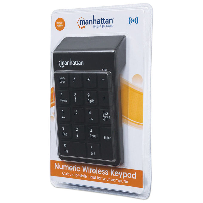 Manhattan Tastierino Numerico Wireless RF Nero