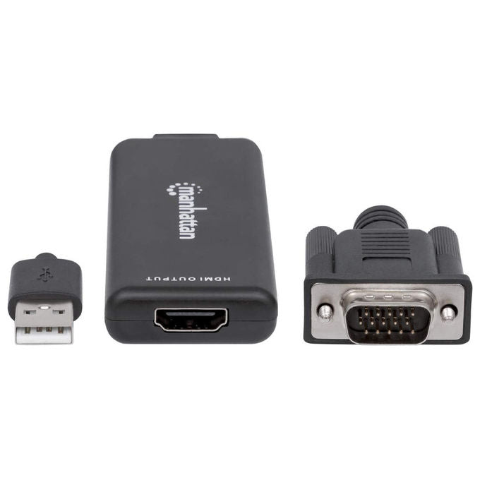 Manhattan Convertitore Video USB Type-A VGA HDMI Nero 1 m Modello 152426