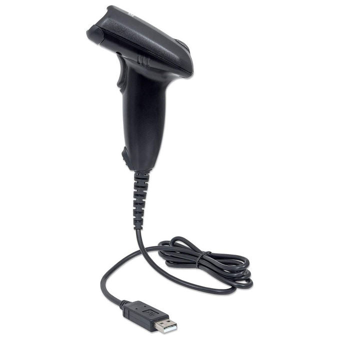Manhattan 177665 Lettore di Codici a Barre Portatile 1D 2D Laser USB 50 scansioni-s 30 cm colore Nero