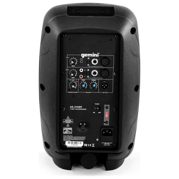 Gemini, Cassa Attiva, 250W RMS, Woofer 8 Pollici, Nera