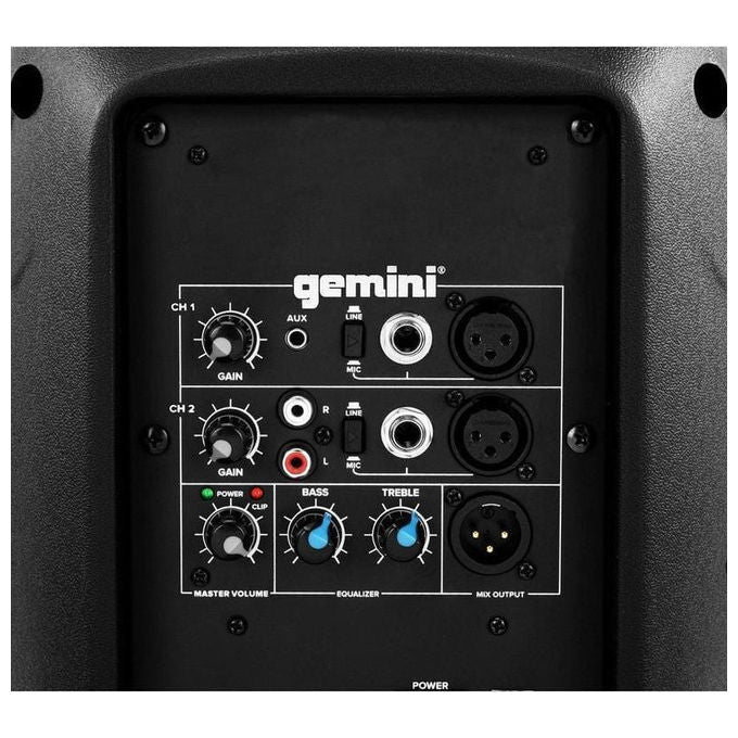 Gemini, Cassa Attiva, 250W RMS, Woofer 8 Pollici, Nera