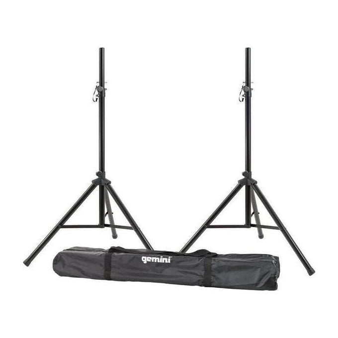 Gemini ST-PACK Supporto per Casse da Pavimento Treppiede in Acciaio Altezza 110-200 cm Capacita' 90 Kg Set 2 Pezzi colore Nero