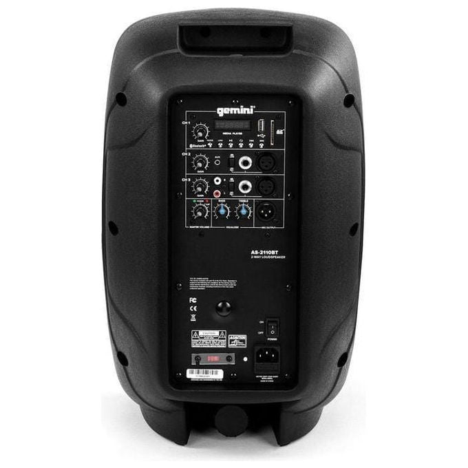 Gemini Cassa Altoparlante Attiva Bluetooth Nero 25.4 cm