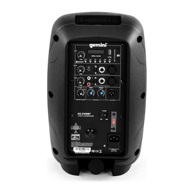 Gemini Altoparlante PA AS-2108BT Nero 500W MP3 SD