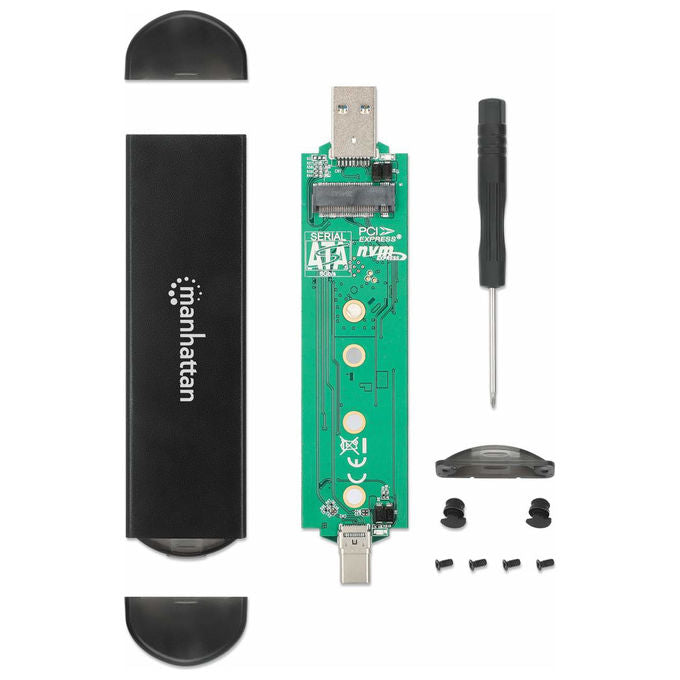Manhattan Box Esterno SSD M.2 10 Gbit-s Nero