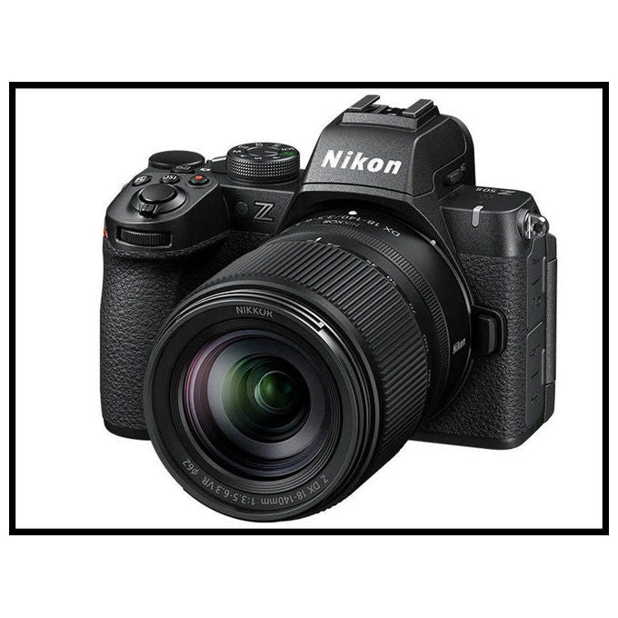 Nikon, Z50 II Kit con Obiettivo 18-140mm VR e SD 128GB, Mirrorless, Nero