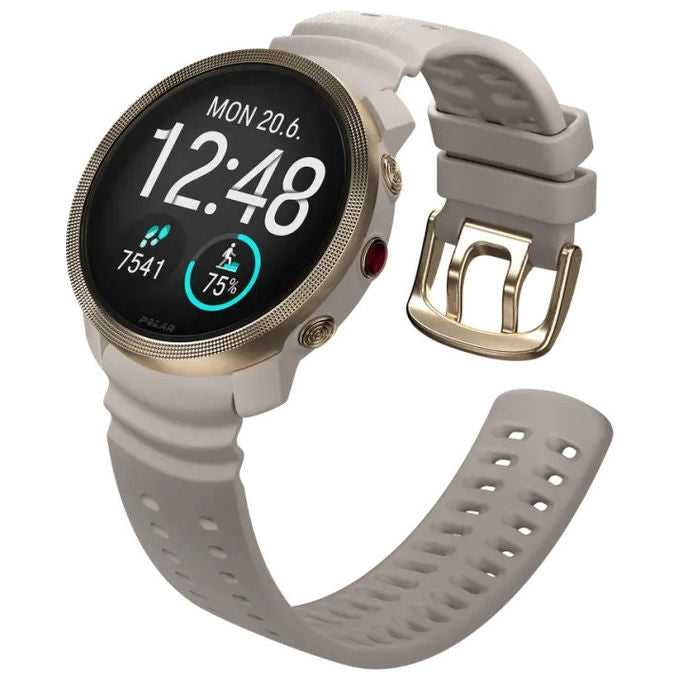 Polar Vantage M3, Orologio Smart, Display AMOLED 1.28'', GPS, Oro e Beige
