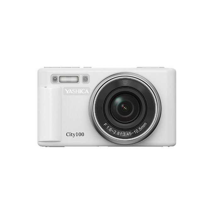 Yashica City 100, Fotocamera Compatta, 72 MP, CMOS, Argento Bianco