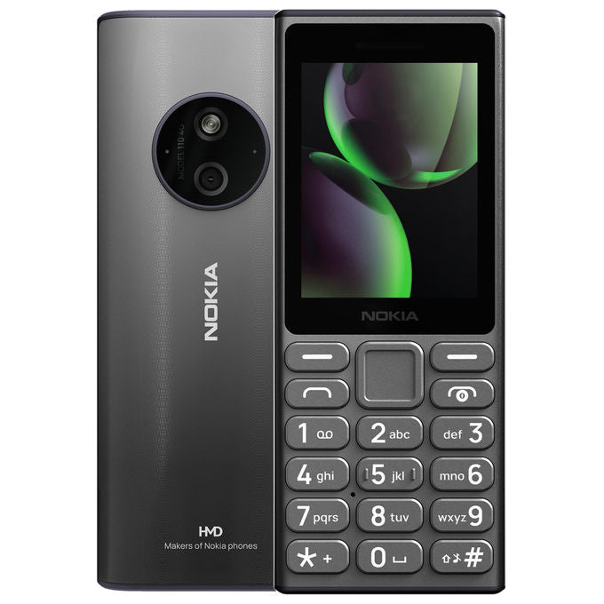 Nokia SP01Z07Z2271Y 110 2024 Telefono Cellulare Dual SIM Display 2'' Batteria 1000mAh Radio FM MP3 USB-C IP54 colore Nero