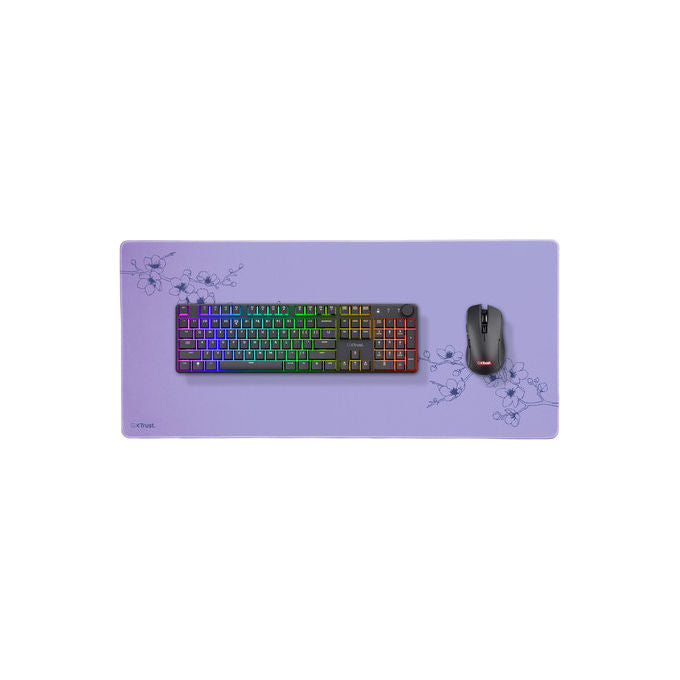 Trust, Tappetino Mouse Gaming XXL, 90x43 cm, Viola e Blu