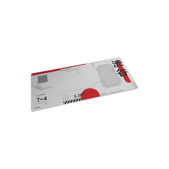 Trust Tappetino Mouse Gaming XXL Nero Grigio Rosso Bianco 90x40 cm
