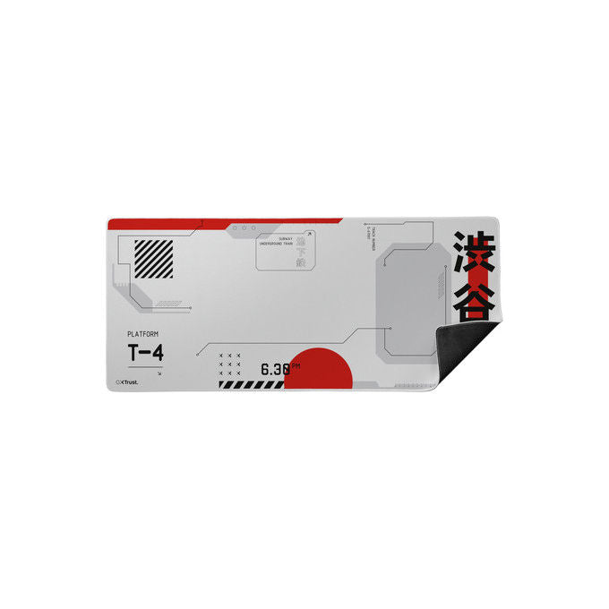 Trust Tappetino Mouse Gaming XXL Nero Grigio Rosso Bianco 90x40 cm