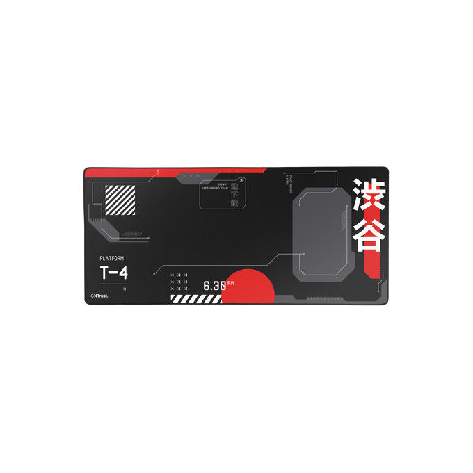 Trust Tappetino Mouse Gaming XXL 90x40 cm Antiscivolo Nero Grigio Rosso Bianco