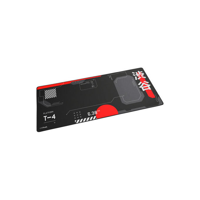 Trust Tappetino Mouse Gaming XXL 90x40 cm Antiscivolo Nero Grigio Rosso Bianco