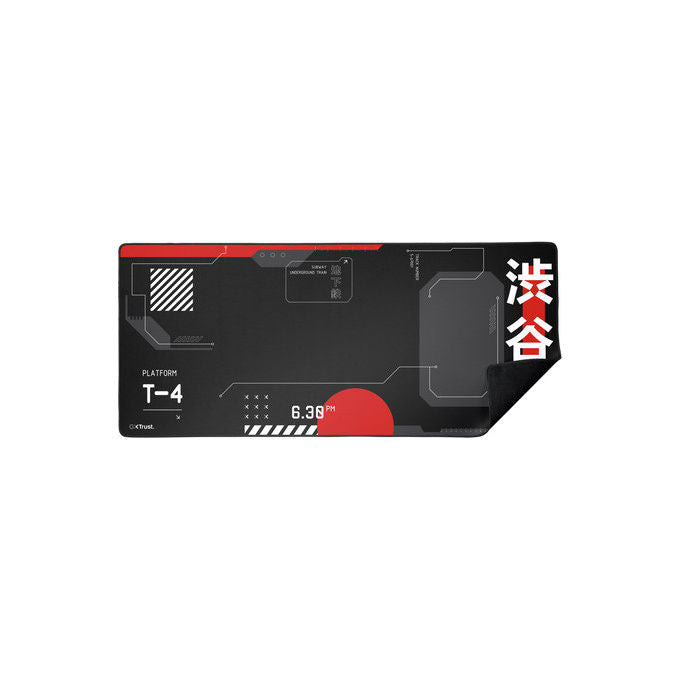 Trust Tappetino Mouse Gaming XXL 90x40 cm Antiscivolo Nero Grigio Rosso Bianco