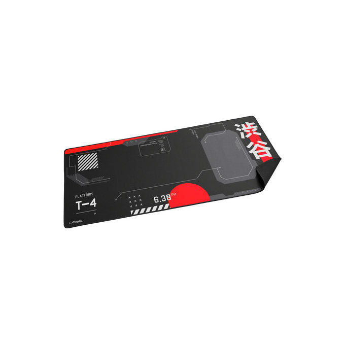 Trust Tappetino Mouse Gaming XXL 90x40 cm Antiscivolo Nero Grigio Rosso Bianco