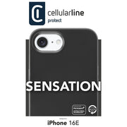 Cellularline Sensation Cover Soft Touch Nera per iPhone 16e