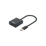 Manhattan Replicatore di Porte USB 3.2 Gen 1 Adattatore Video Nero