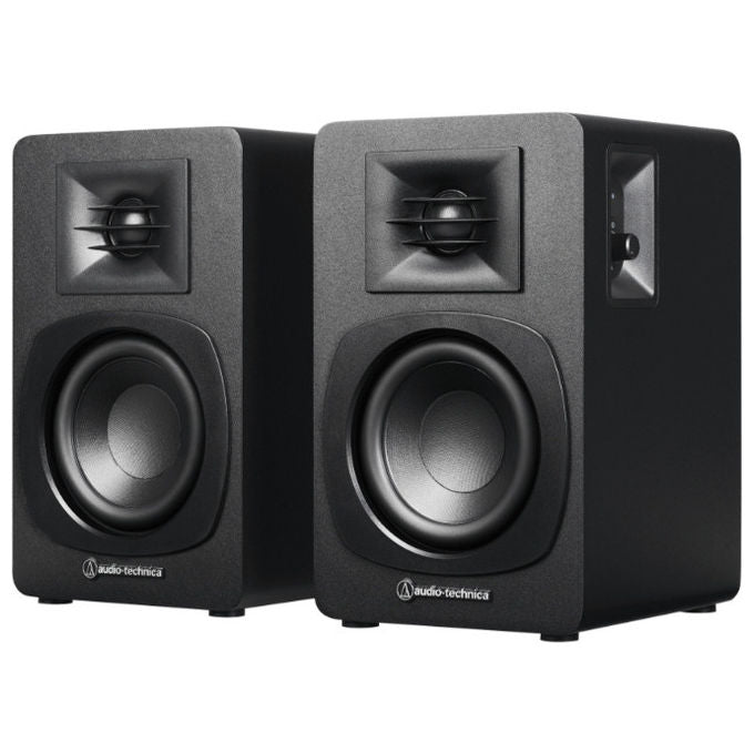 Audio-Technica AT-SP3X Diffusori da Scaffale Amplificati 2 Vie Bluetooth 5.3 30 W RCA colore Nero
