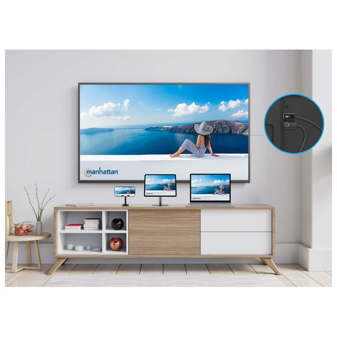 Manhattan 208420, Trasmettitore e Ricevitore AV Wireless, Nero