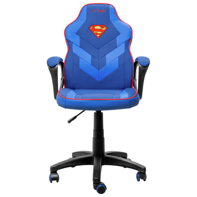 Trust GXT 703SM Revvo Sedia Gaming per Bambini Superman licenza ufficiale 110 Kg colore Blu Rosso