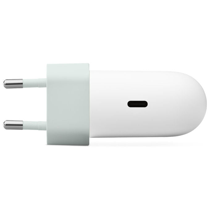 Google, Caricabatterie USB-C 45W, Ricarica Rapida, Bianco, Per Smartphone