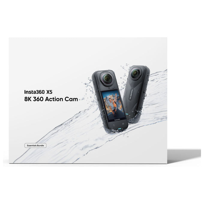 Insta360 CINSAAHA_2 X5 Bundle Action Cam 360° 8K Ultra HD 72 MP Impermeabile 15 m Wi-Fi Bluetooth colore Nero
