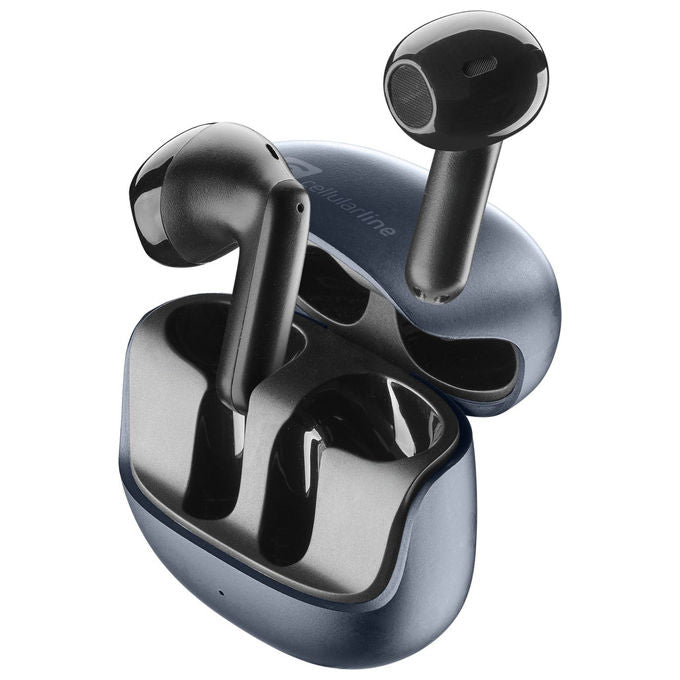 Cellularline, Auricolari Bluetooth, Custodia di Ricarica, Call Purely, Tecnologia ENC, Neri