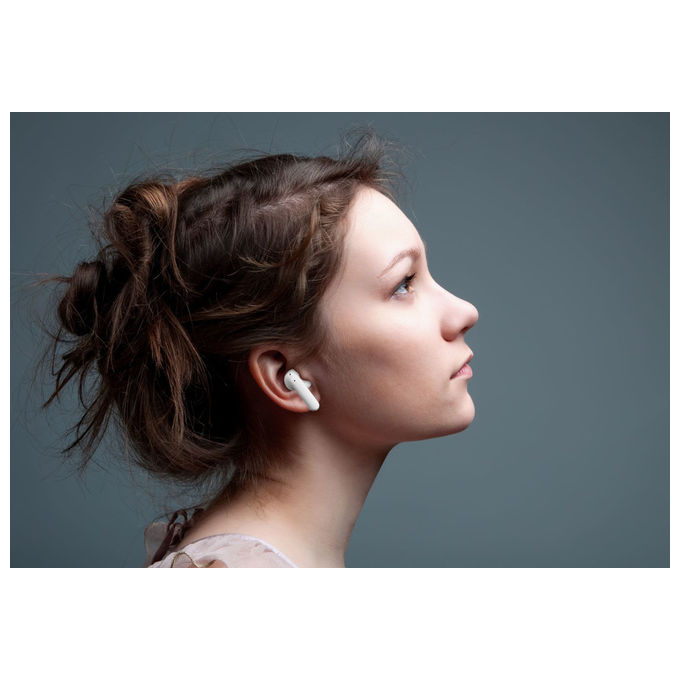 Cellularline, Auricolari Bluetooth, con custodia di ricarica e funzione ENC, Bianco
