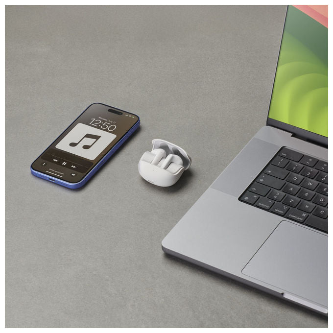 Cellularline, Auricolari Bluetooth, con custodia di ricarica e funzione ENC, Bianco