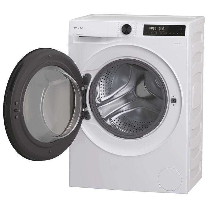 Candy BP 49SBL8-S Lavatrice Slim 9 Kg 1400 rpm Classe A Inverter Wi-Fi Vapore Libera installazione (85x60x52 cm) colore Bianco