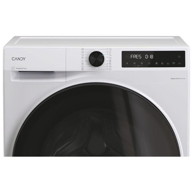 Candy BP 49SBL8-S Lavatrice Slim 9 Kg 1400 rpm Classe A Inverter Wi-Fi Vapore Libera installazione (85x60x52 cm) colore Bianco