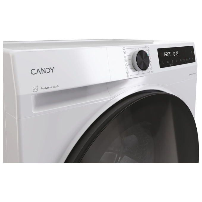 Candy BP 49SBL8-S Lavatrice Slim 9 Kg 1400 rpm Classe A Inverter Wi-Fi Vapore Libera installazione (85x60x52 cm) colore Bianco