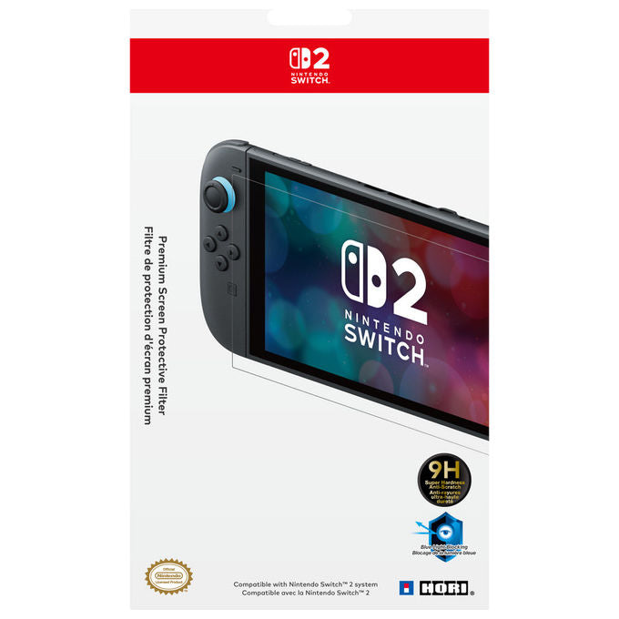 Hori, Pellicola Protettiva Premium per Nintendo Switch 2, Vetro Temperato 9H