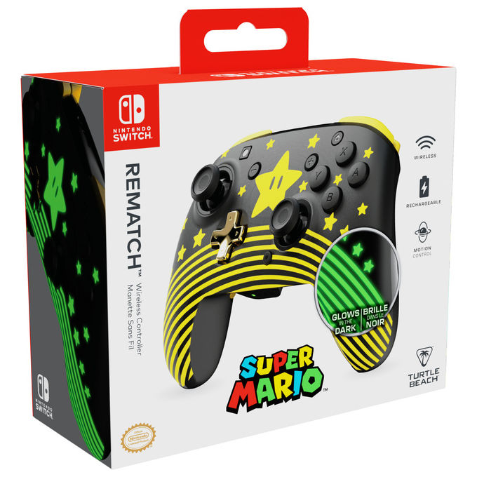 Turtle Beach Gamepad Bluetooth Rematch Nero Oro Giallo per Nintendo Switch