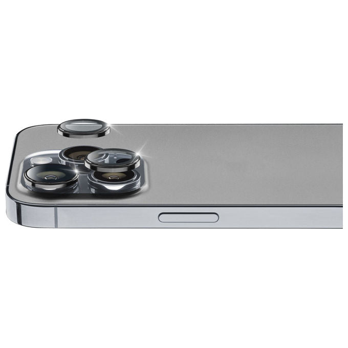 Cellularline Camera Lens Ring Vetro Temperato Trasparente per iPhone 16 Pro-16 Pro Max