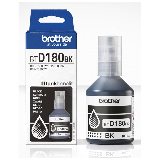 Brother, Cartuccia Stampante Originale BTD180BK, Nero