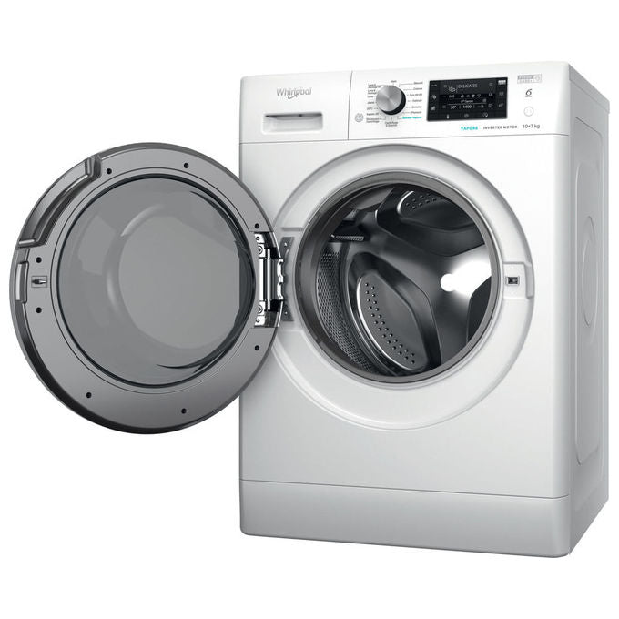 Whirlpool FFWDD 107448 WBS IT FreshCare Lavasciuga Libera Installazione 10-7 Kg 1400 rpm Classe C 6° Senso Vapore (85x59,5x60,5 cm) colore Bianco