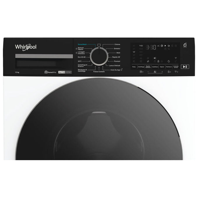 Whirlpool WPM 27W ADS IT Lavatrice 12 Kg 1400 rpm Classe A Autodose Vapore Wi-Fi colore Bianco