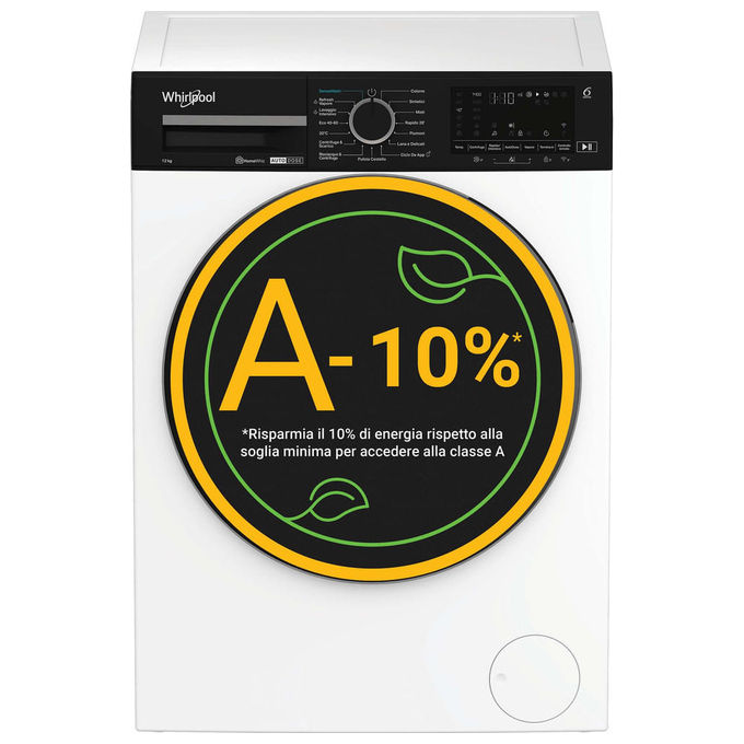 Whirlpool WPM 27W ADS IT Lavatrice 12 Kg 1400 rpm Classe A Autodose Vapore Wi-Fi colore Bianco